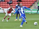 Joe Garner puts Latics 2-0 up at Fleetwood in the EFL Cup in September, but the home side fought back to win 3-2