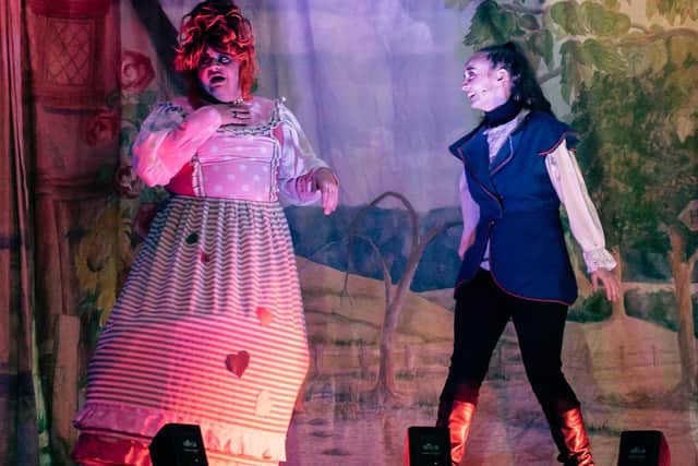A scene from the panto which toured the borough
