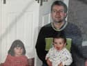 Shaun with his daughters Hannah and Tasha