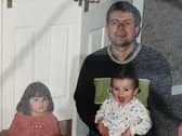 Shaun with his daughters Hannah and Tasha