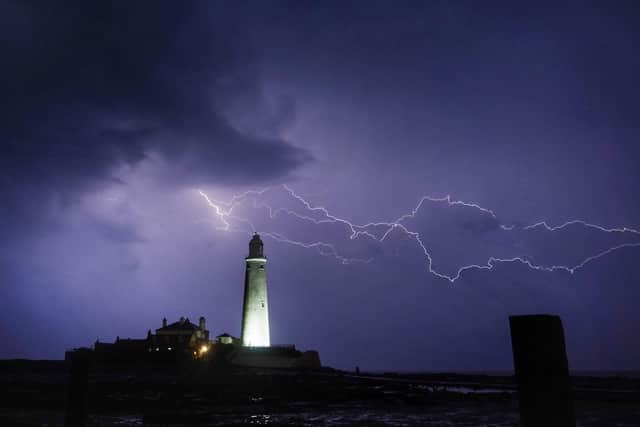 Three people were admitted to hospital after being the “victim of lightning”