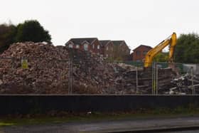 The demolished St Peter's Church and vicarage site in Bryn