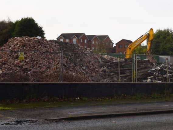 The demolished St Peter's Church and vicarage site in Bryn