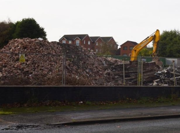 The demolished St Peter's Church and vicarage site in Bryn