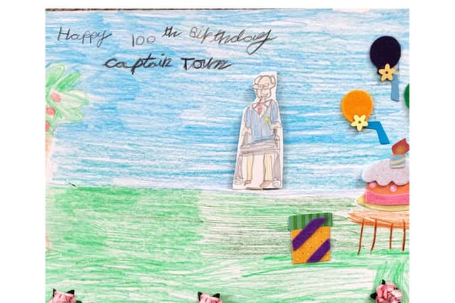 Captain Tom's 100th birthday by six-year-old Amelie Leggott