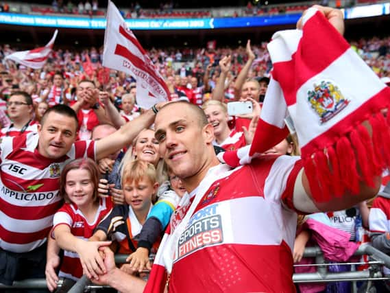 Lee Mossop celebrates Wembley success in 2013