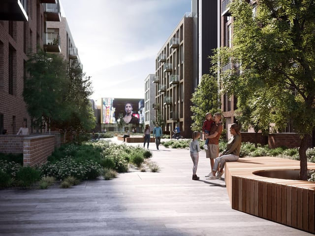 An impression of part of the redevelopment scheme
