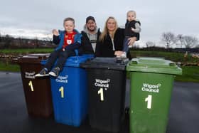 Martyn Sharkey, Alyssa Knowles and their sons George and Albert