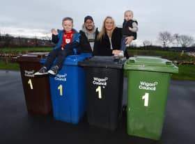 Martyn Sharkey, Alyssa Knowles and their sons George and Albert