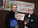 Katy Brittain and Shirley Southworth with the awards