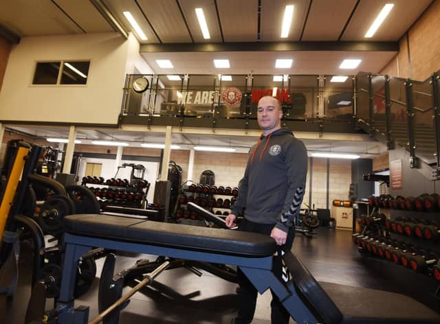 Ian Bentley in Wigan's gym at their Robin Park HQ