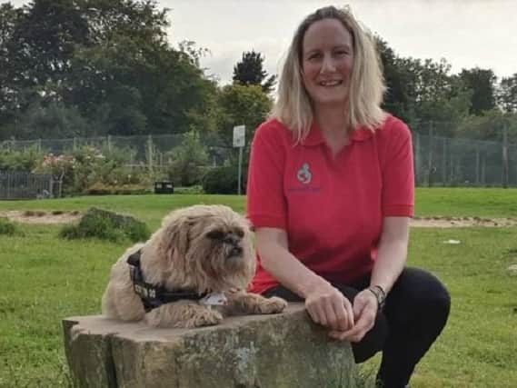 Yvonne Jones with her dog