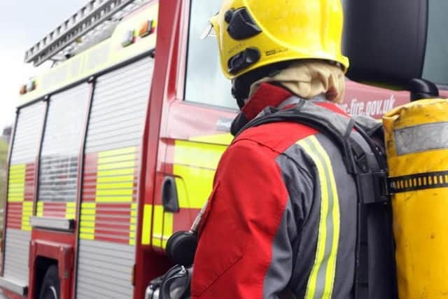 Firefighters spent two hours at the pond