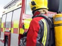Firefighters spent two hours at the pond