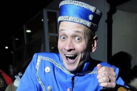 Steve Royle as Buttons in a Blackpool panto