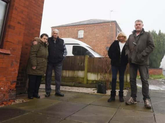 Pictured from left are Joyce and Graham Ratcliffe with concerned landlords Jeanette and Michael Jennings