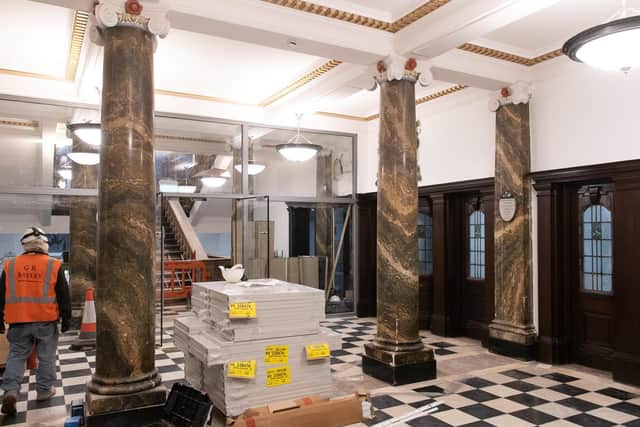 Work taking place at Leigh Town Hall
