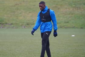 Tendayi Darikwa during training at Christopher Park yesterday