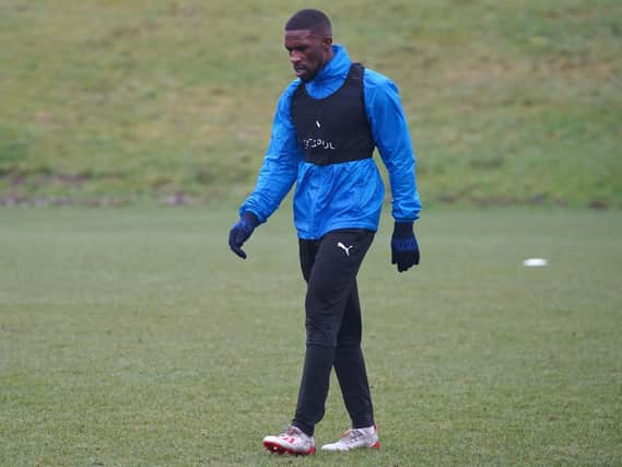 Tendayi Darikwa during training at Christopher Park yesterday