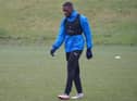Tendayi Darikwa during training at Christopher Park yesterday