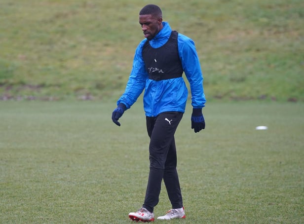 Tendayi Darikwa during training at Christopher Park yesterday