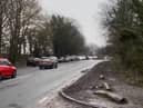 Cars parked at Fairy Glen, Appley Bridge