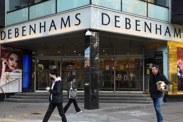 Department store chain Debenhams has said it will permanently close six branches