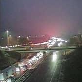 All traffic is currently being held near southbound junction 5 (Bolton, Westhoughton, A58)whilst the crashed vehicles are recovered