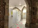 The new Covid vaccine centre in the Crypt at Blackburn Cathedral