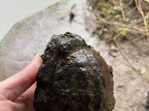 The grenade which was discovered. (Photo: Charlotte Ball)