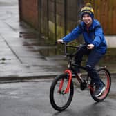 Tom Blakeley on his bike