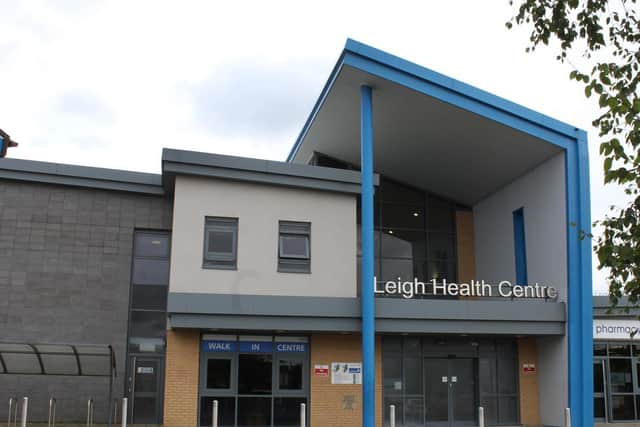The walk-in centre is based on the Leigh Infirmary site