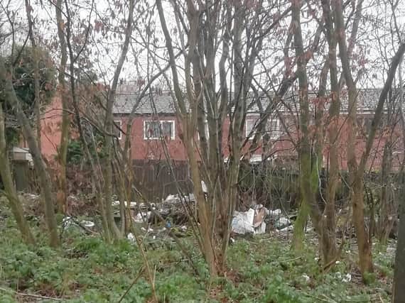 Fly-tipped rubbish in Higher Ince