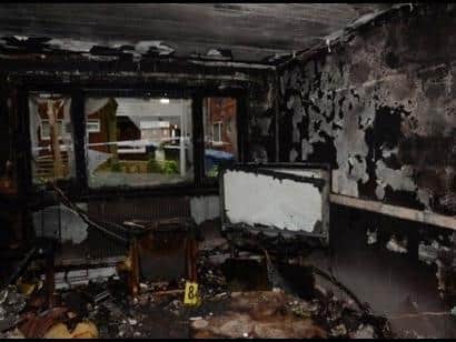 Robert Beattie's wrecked Skelmersdale flat after the arson attack