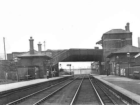 Golborne Station, which was closed in 1961