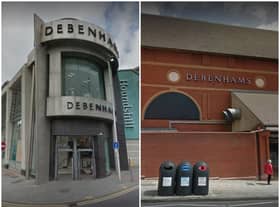 Debenhams' stores in Blackpool and Preston