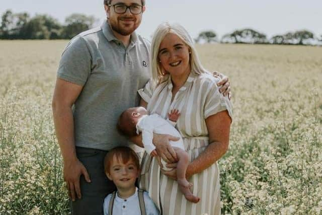 Scott Lowe with Jordan and their children