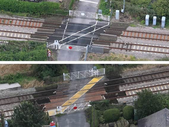 Shaws (above) and Crabtree level crossings in Burscough which may be closed to vehicles