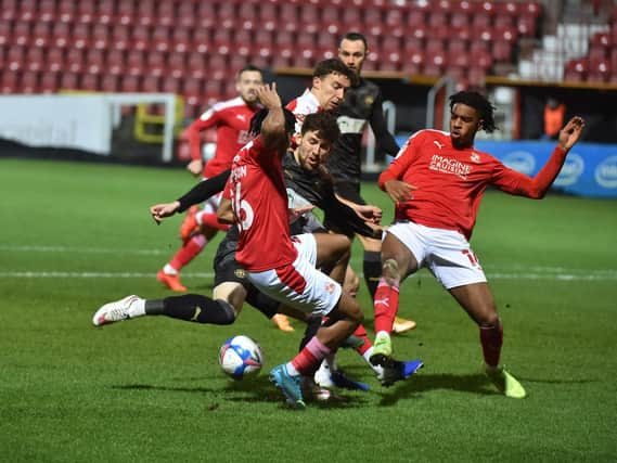 Callum Lang, who fed off scraps for the whole 90 minutes at Swindon