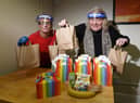Kitchen assistant Leanne Crompton and centre manager Liz Heaton with lunches