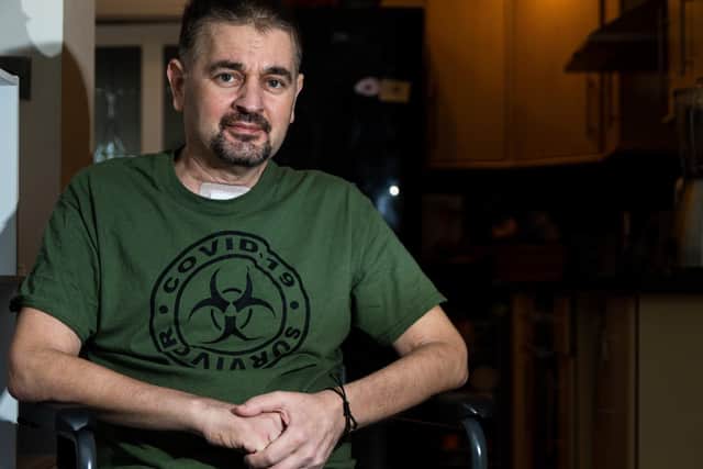 David Curry spent 10 weeks in a coma at Wigan Infirmary