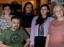 David Curry with wife Bev, daughters Lydia and Maegan and Barbara Walsh
