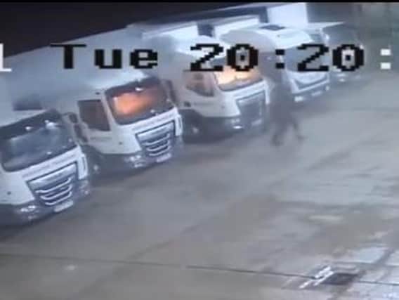 The incident was caught on CCTV