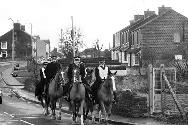 Mounted police during the fruitless search for Helen's remains