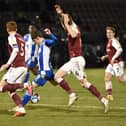 Callum Lang scores the only goal at Northampton