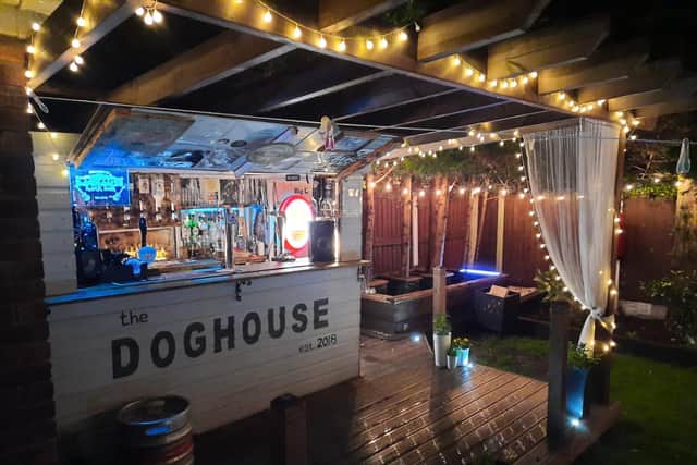 Gordon's own home bar, The Doghouse