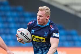 Gabe Hamlin playing for Wigan