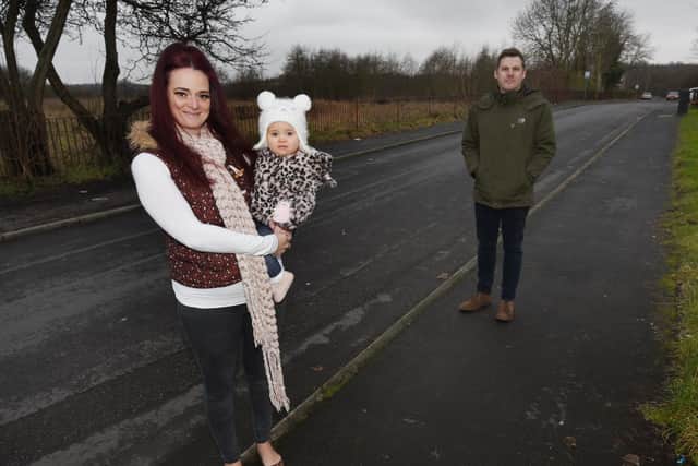 Karen Redmond with her daughter Ostara and Coun Dane Anderton