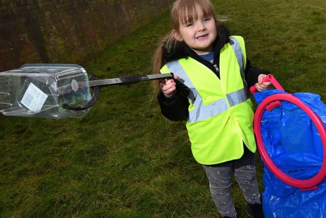 Young Sophie Stock has been clearing up around Bickershaw