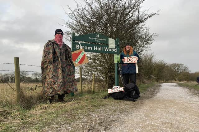 The XR protestors at the start point of their walk in Lowton